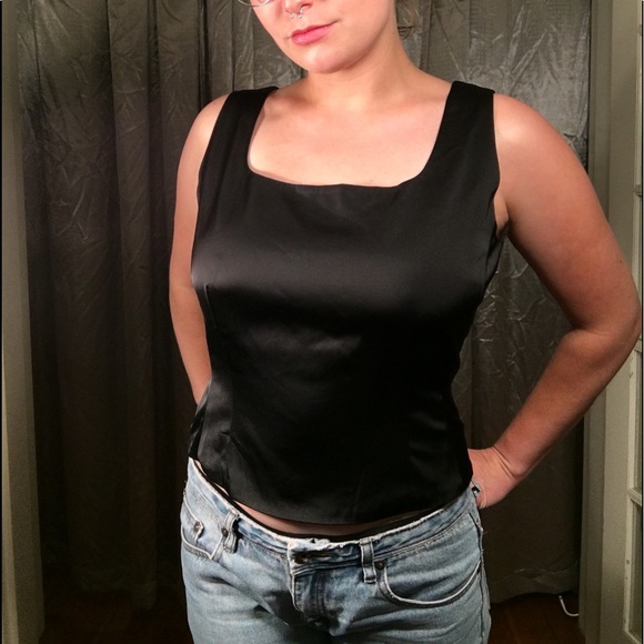 Peter Nygard square neck blouse with boned bodice - Picture 2 of 8